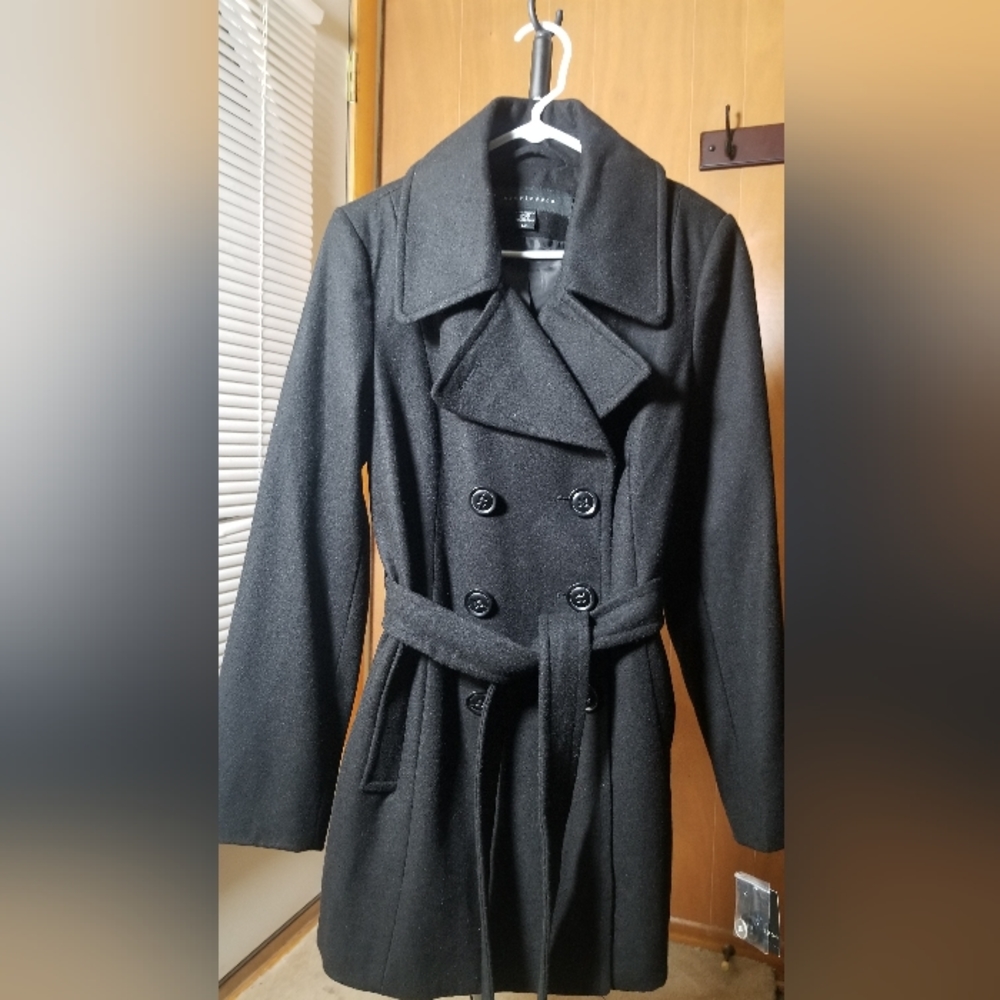 Women's Black Apostrophe Jacket  with Belt